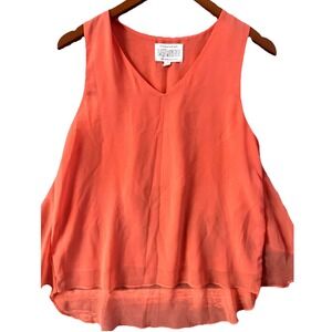 Sweet Wanderer Women's‎ Blouse Size M Orange Flowy Shirt Boho Chic